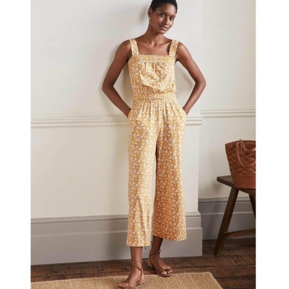 Boden Pants & Jumpsuits Boden Strappy Jersey Jumpsuit Butter In